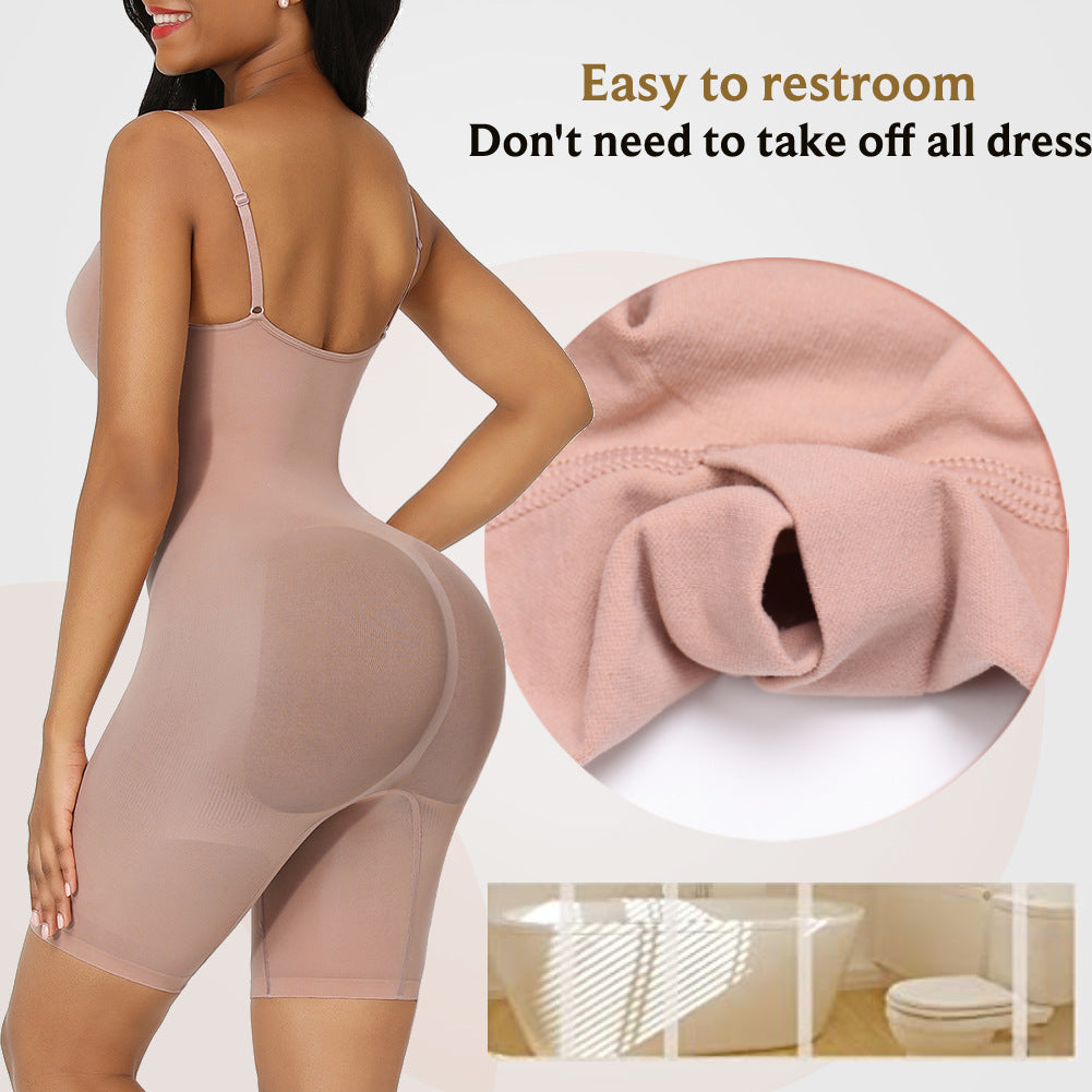 Tummy Control Bodysuit with Butt Lifting Shapewear for Women | FeelinGirl Seamless Spaghetti Strap Bodysuit