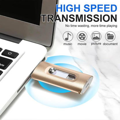 3-in-1 Photo Stick | Free Up Phone Space, Backup Photos/Videos to USB Drive for iPhone, Android, PC